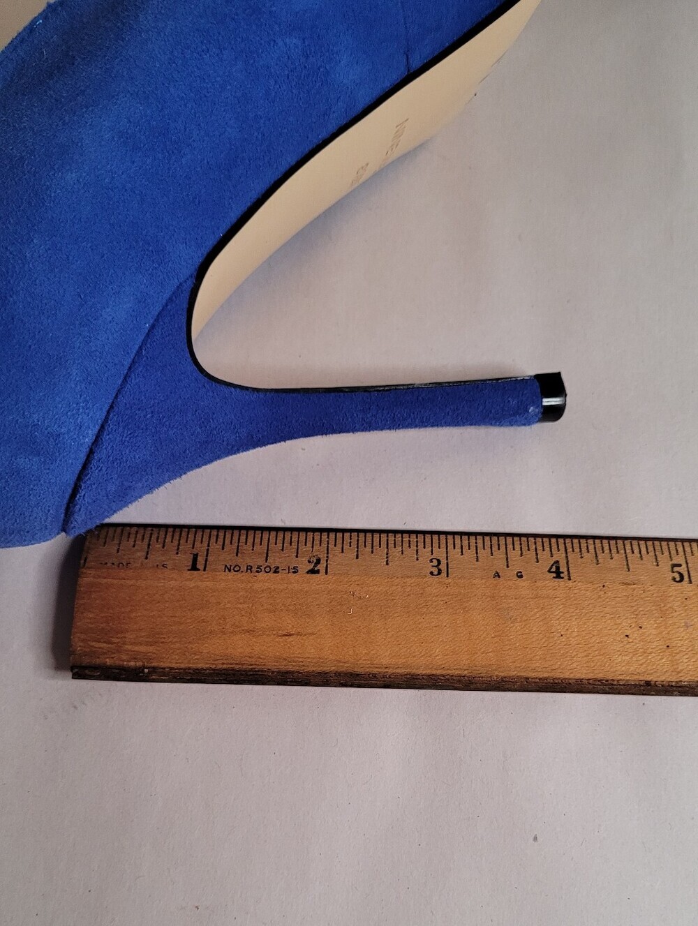 Nine West Blue Suede Open Toe Pumps Size 8.5 - Picture 8 of 11